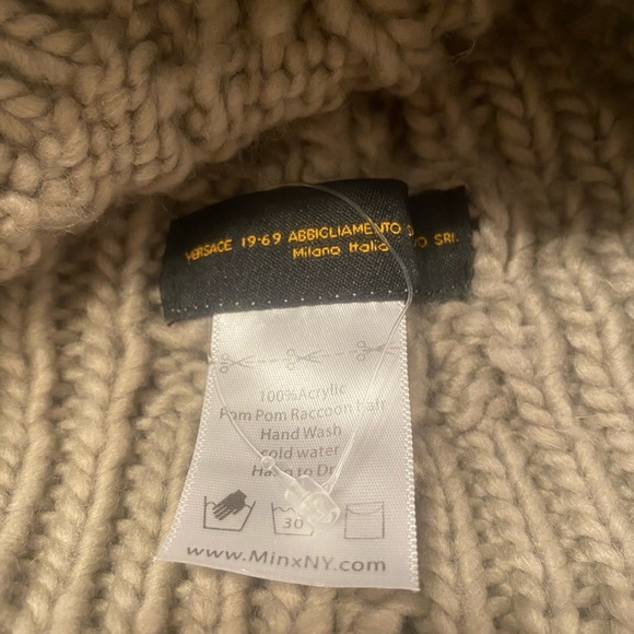 Versace knit pompom Hat - Picture 3 of 4